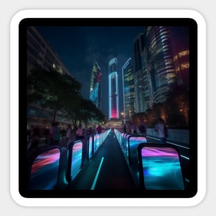 Luminocity: A Futuristic Utopia of Innovation and Harmony Sticker